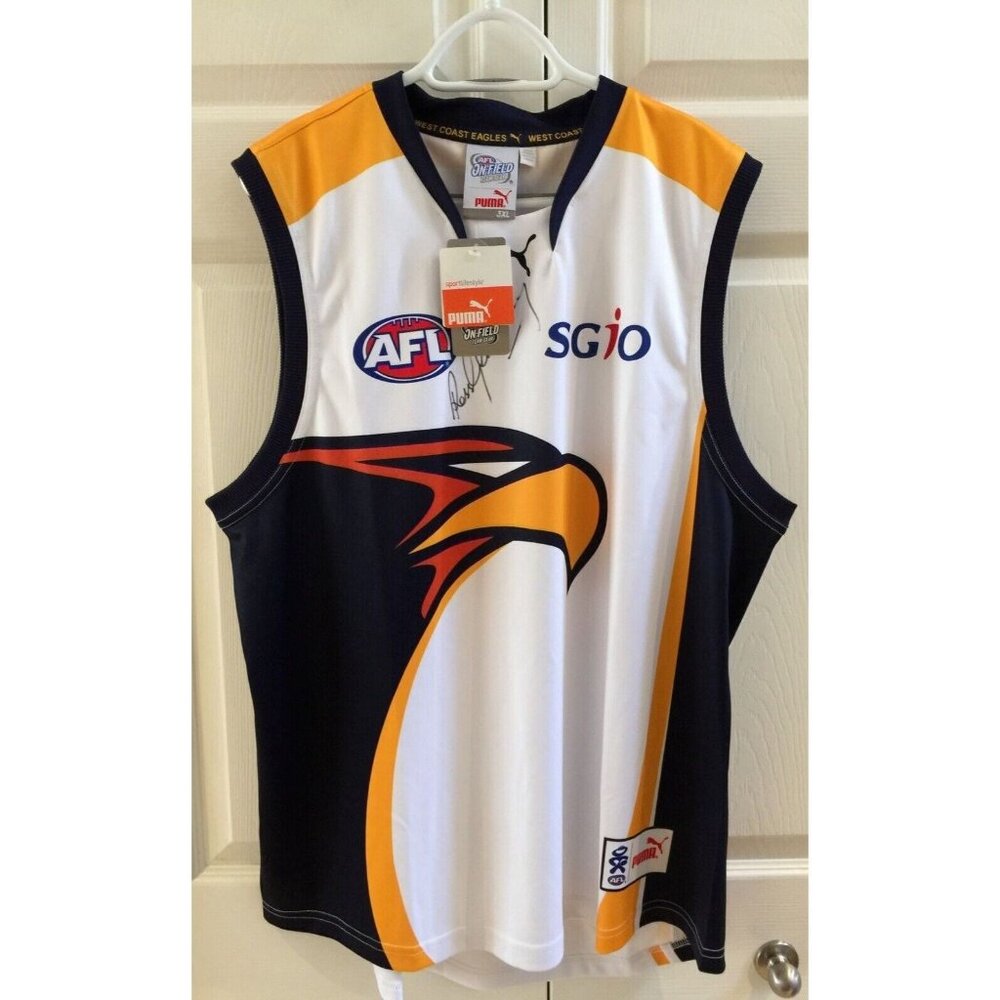 Ross Glendinning Autographed West Coast Eagles Puma Australian Jersey Tank 3XL